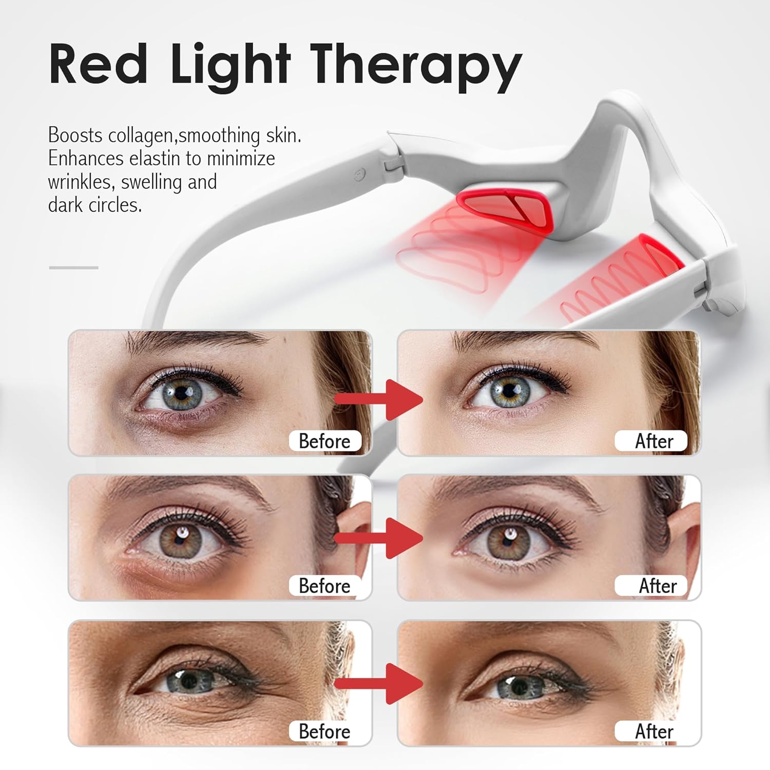 Lumylo Red Light Therapy Massage Glasses For Eyebags